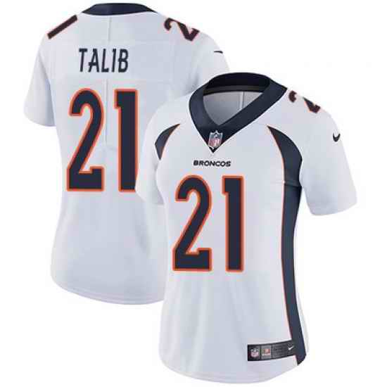 Nike Broncos #21 Aqib Talib White Womens Stitched NFL Vapor Untouchable Limited Jersey